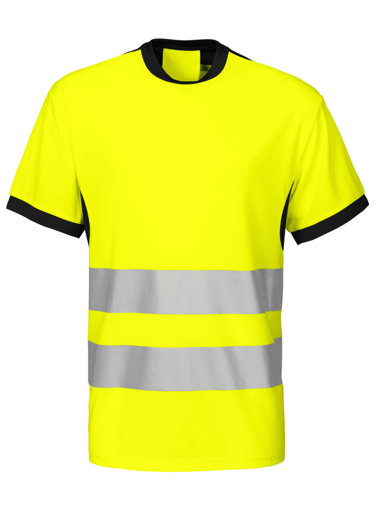 6009 SIGNALISATIET-SHIRT EN ISO 20471 KLASSE 2 - Geel/Zwart