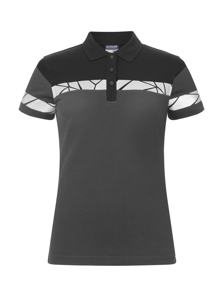 7006 POLO DAMES - Grijs/Zwart