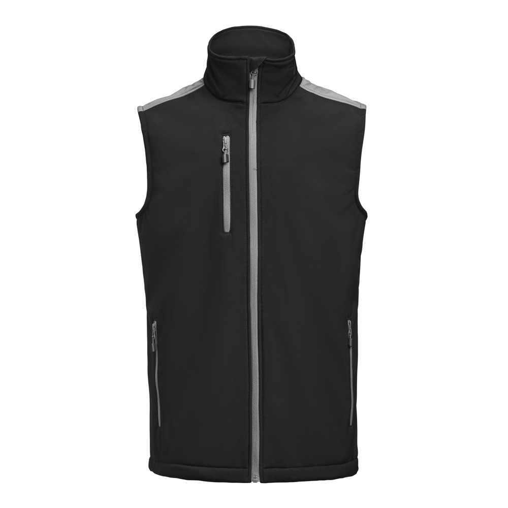 Prime Softshell Bodywarmer Heren - Zwart/Staalgrijs