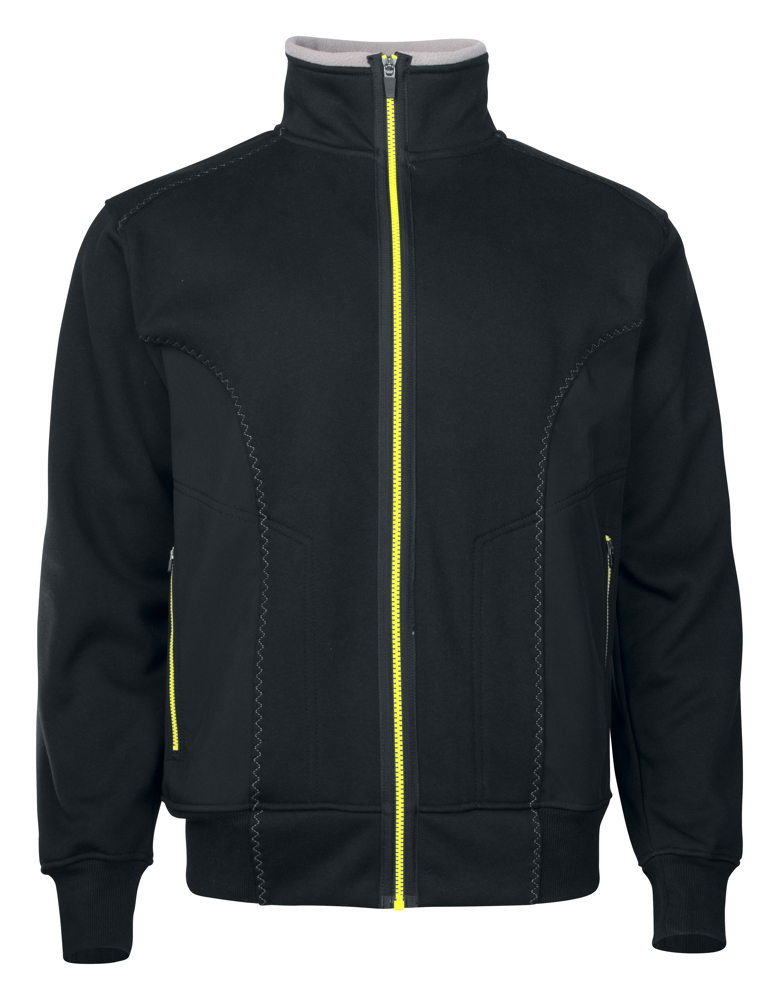 2121 SWEATER LANGE RITS - Zwart