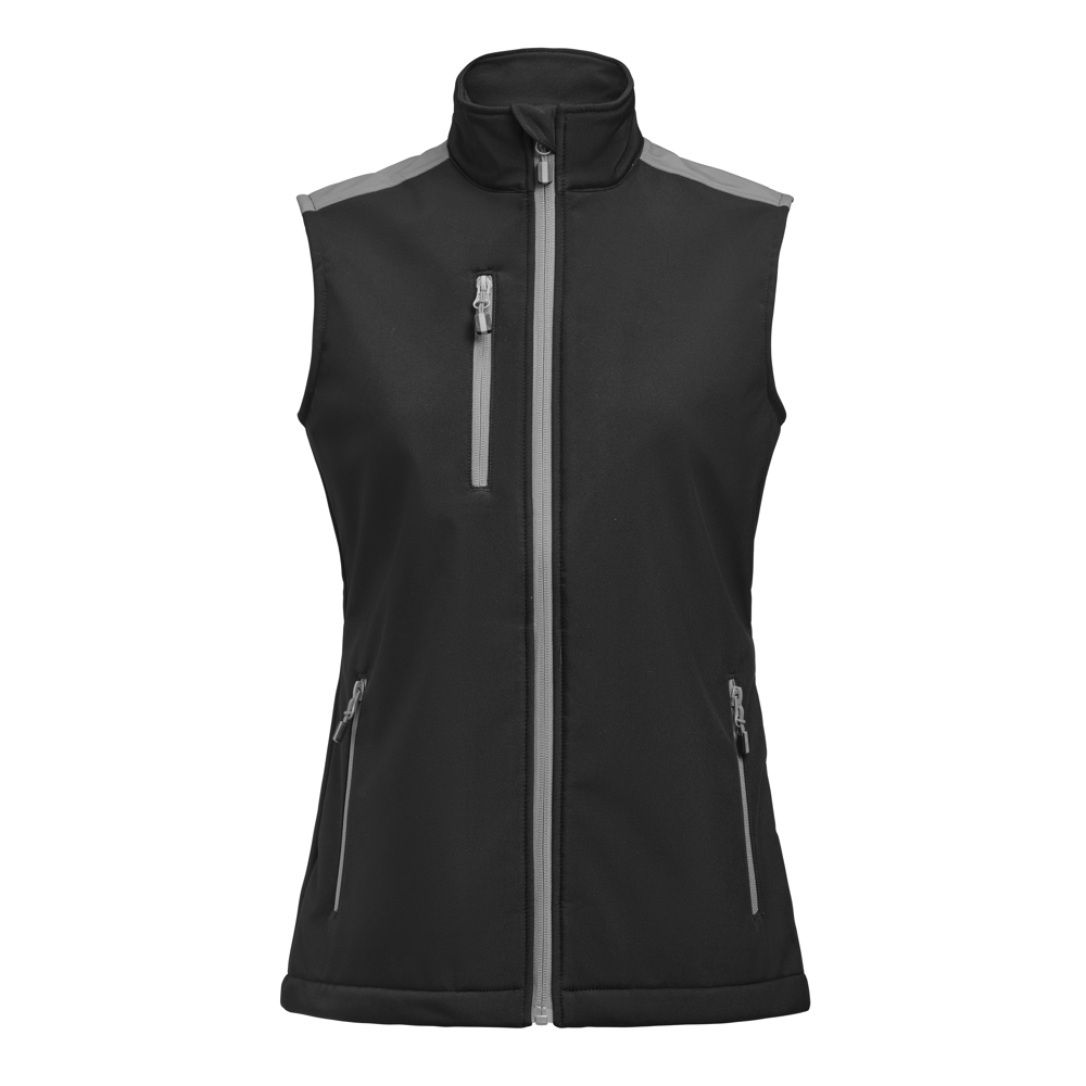 Prime Softshell Bodywarmer Dames - Zwart/Staalgrijs