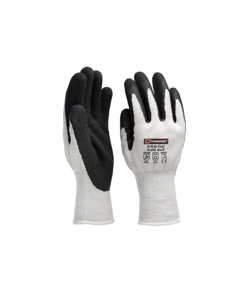 Polyester/katoenen handschoen met latex coating, voor koudebescherming (GL220)