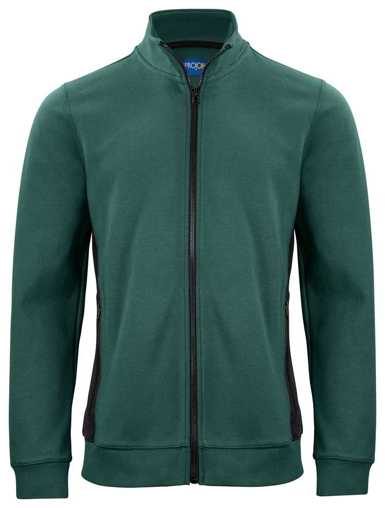 2129 SWEATER MET RITSSLUITING - Woudgroen