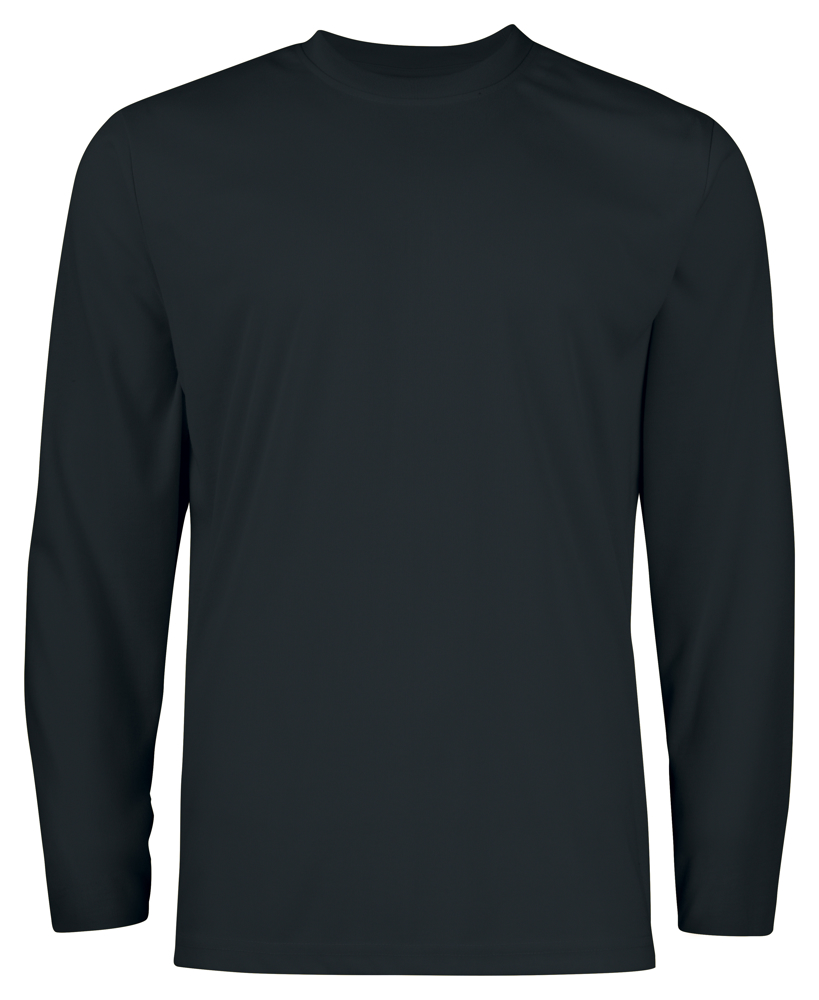 2017 T-SHIRT LANGE MOUWEN - Zwart