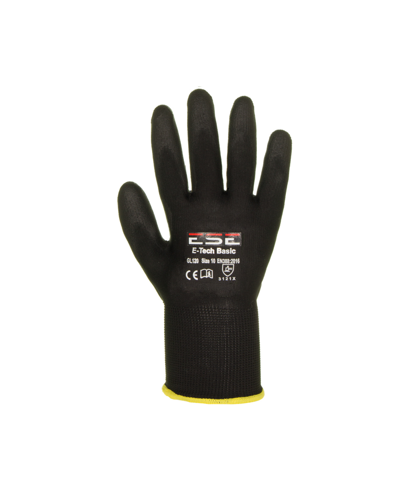 Nylon handschoen met PU coating, voor algemeen gebruik (GL120)