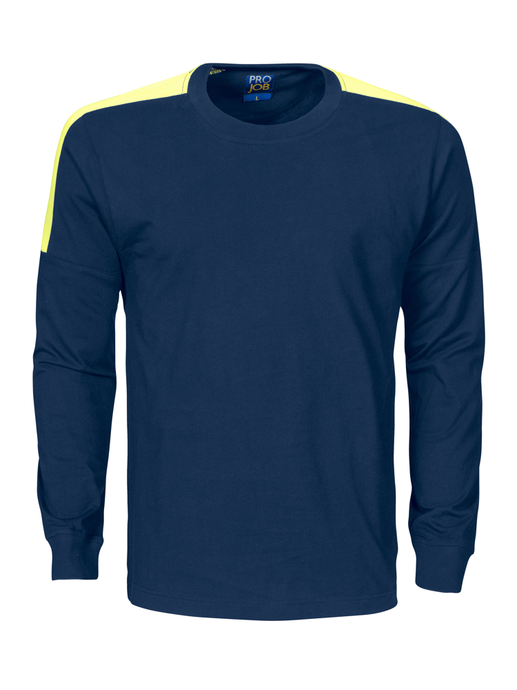2020 T-SHIRT LANGE MOUWEN MET FLUO INZETSTUKKEN
