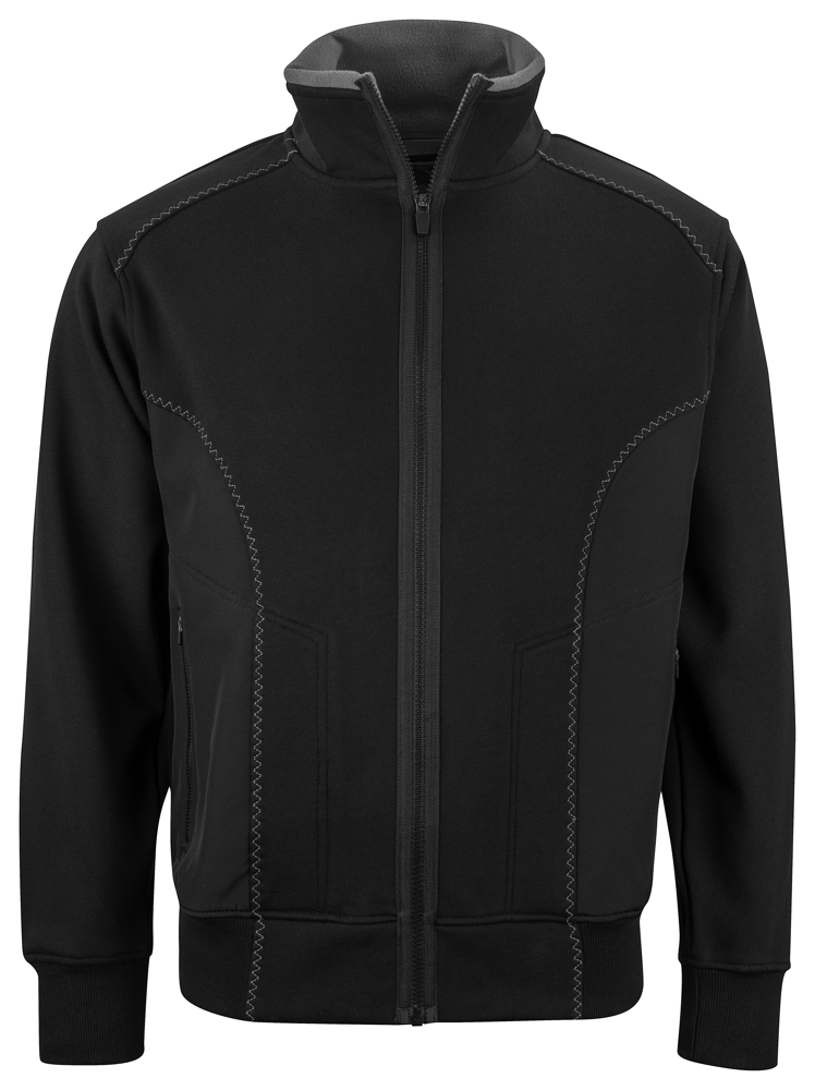 2121 SWEATER LANGE RITS - zwart/zwart