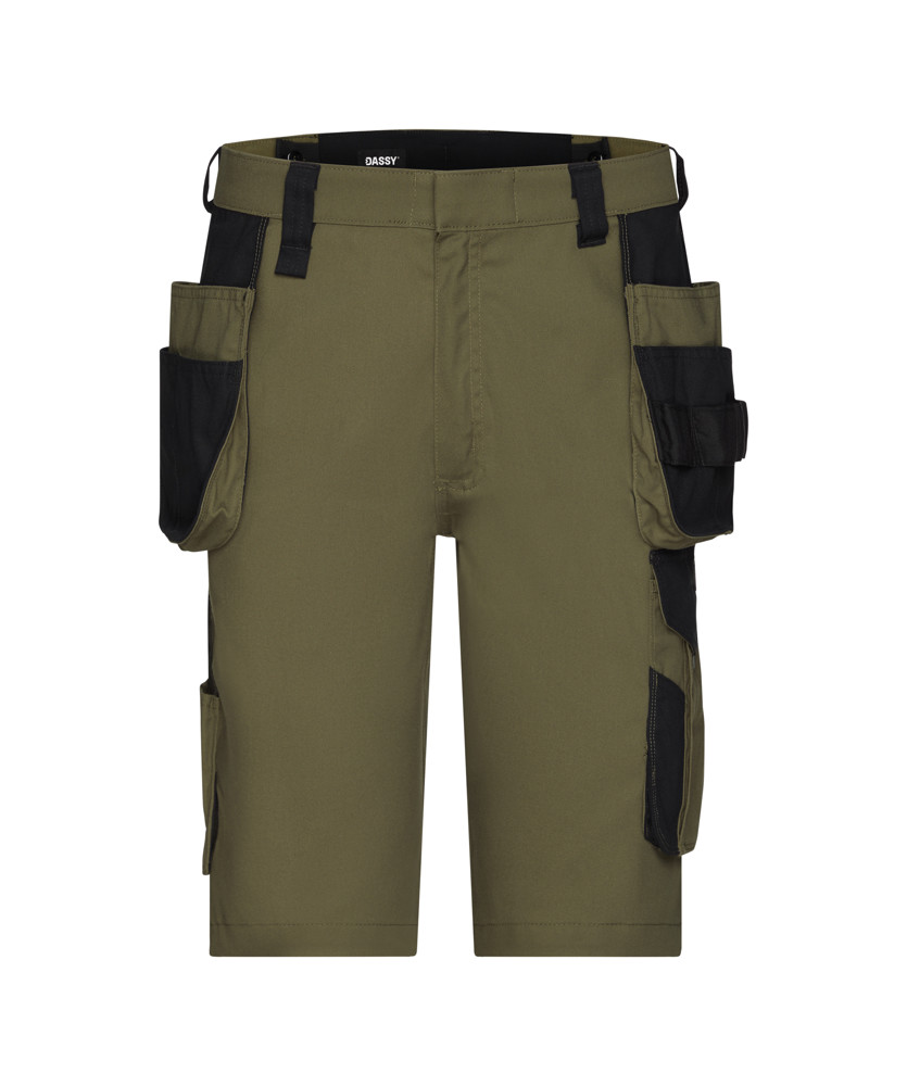 Holsterzakkenshort - KAKIGROEN/ZWART