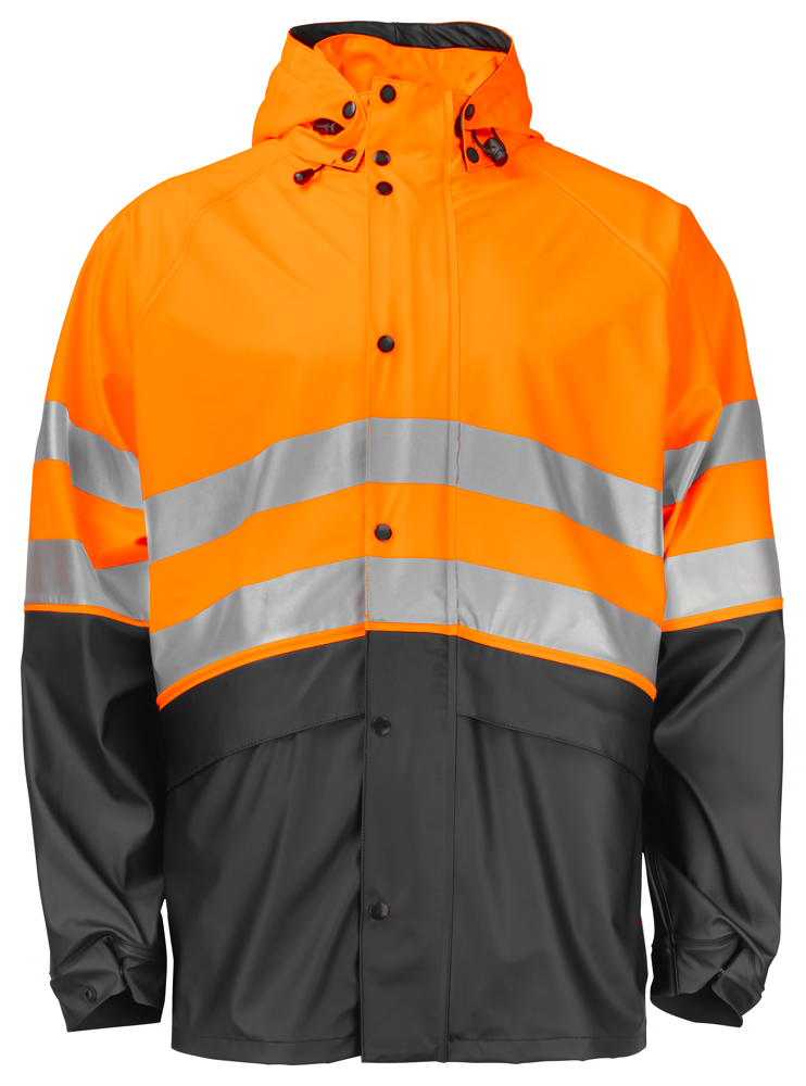6431 SIGNALISATIEREGENJAS EN ISO 20471 KLASSE 3 - Oranje/Zwart