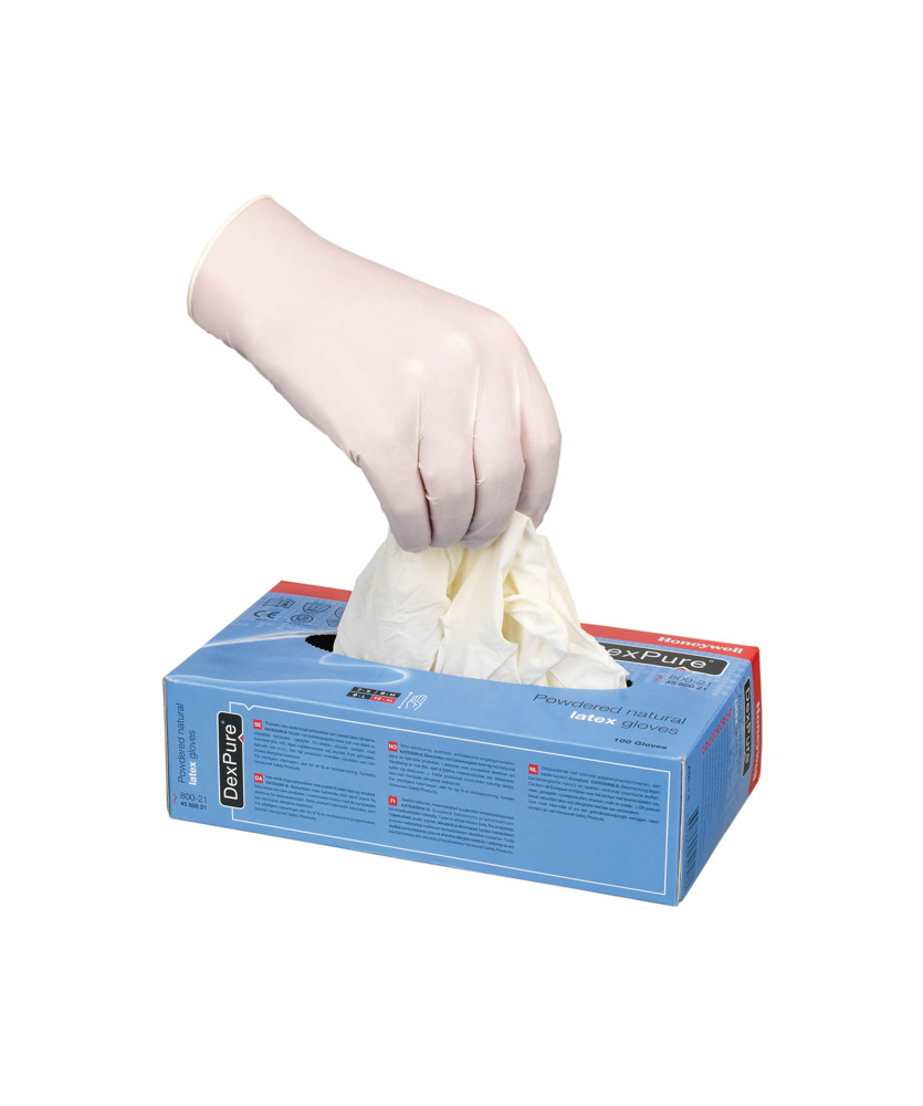 Latex handschoenen voor eenmalig gebruik, gepoederd (4580021)