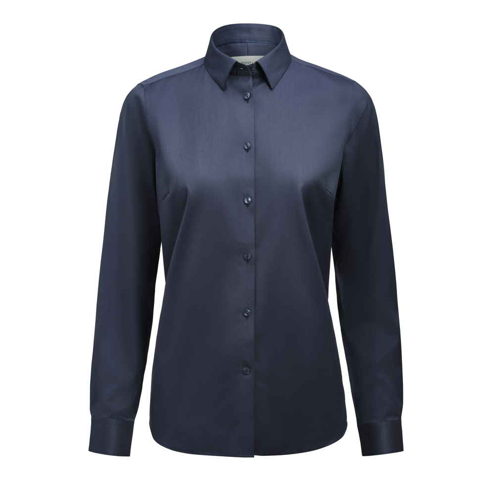 GB02 Twill Stretch Hemd Contemporary Fit Dames - Marine