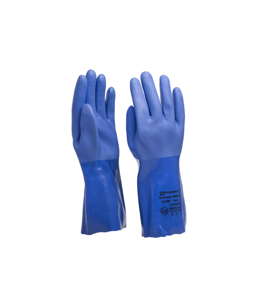 Katoenen handschoen met PVC coating, voor chemische bescherming (GL500)