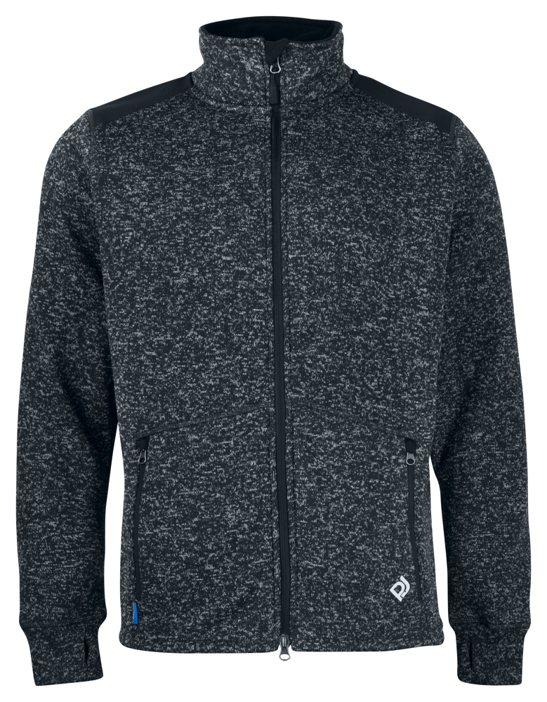 3318 GEBREIDE FLEECE - Zwart